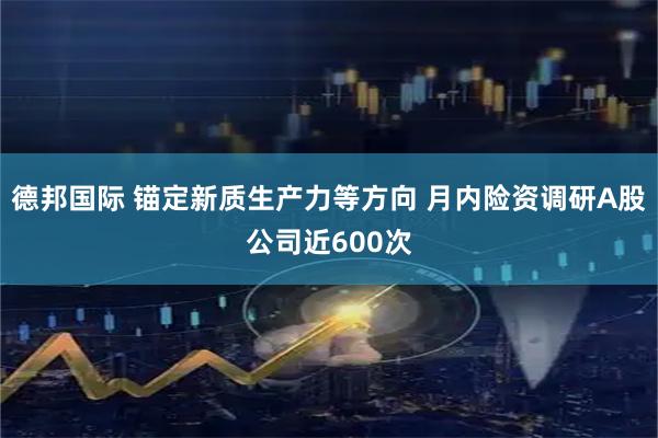 德邦国际 锚定新质生产力等方向 月内险资调研A股公司近600次
